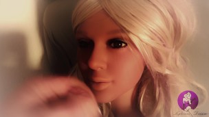 Hot Blonde Real Doll gets fantastic Facial (4K)